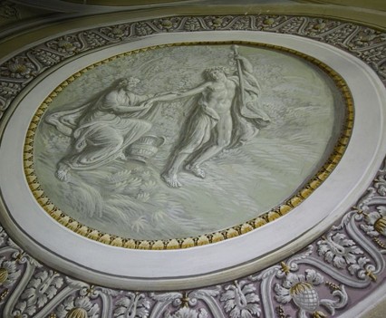 restauro monocromo dipinto murale uffizi