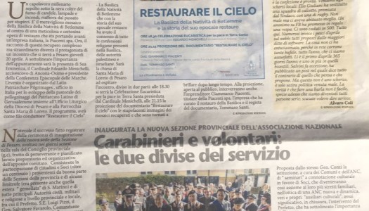 Giornale interdiocesano pesaro Fano Urbino – Restaurare il Cielo