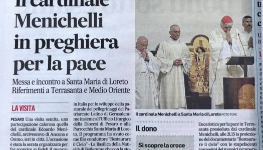 Corriere Adriatico – Il Cardinale Menichelli in preghiera per la pace